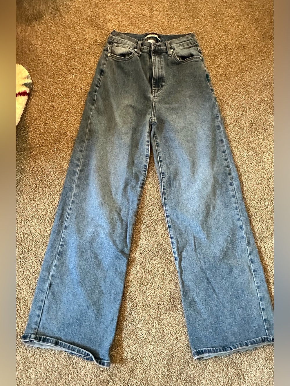 Vibrant Wide-Leg Women’s Jeans - Light Blue